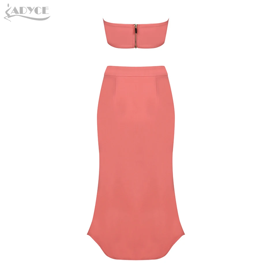 ADYCE летние облегающие Женские комплекты Vestidos Verano 2019 новые из 2 предметов без