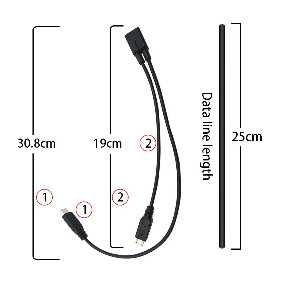 Danspeed женщин и мужчин Y Разветвитель USB 2.0 Micro 3.1 Тип C & 5 Булавки зарядки данных