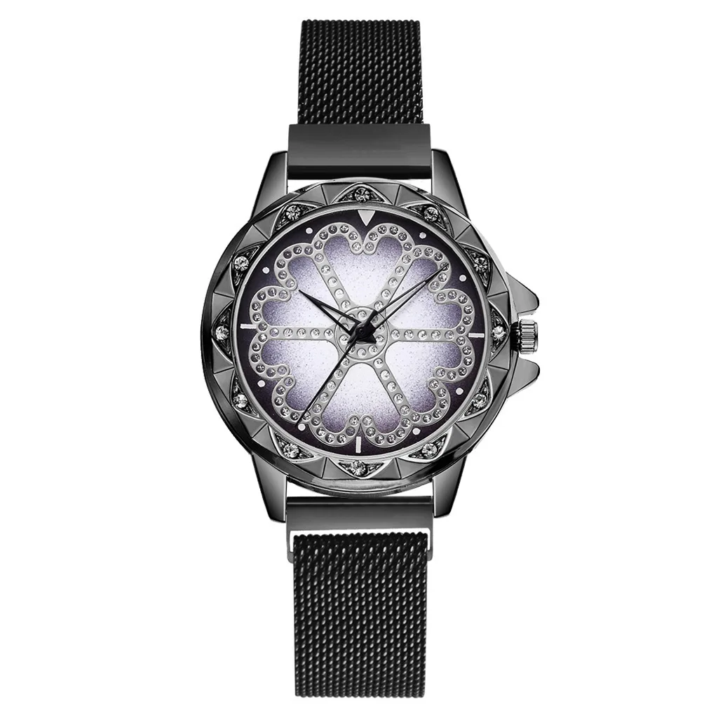 Фото Fashion Black women's watches Diamond Inlay Lady Watch Magnet Gift Clock relogio for Women Наручные часы Fashion Black women's watches Diamond Inlay Lady Watch Magnet Gift Clock relogio for Women Наручные часы