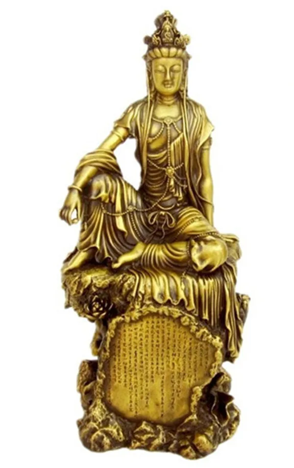 

Chinese seiko pure brass guanyin bodhisattva statue