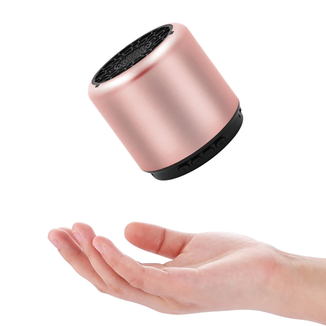Cute Rose Gold Mini Bluetooth Speaker Portable Outdoor Wireless Speakers Hands-Free With Mic TF Card FM Radio AUX For IPhone | Электроника