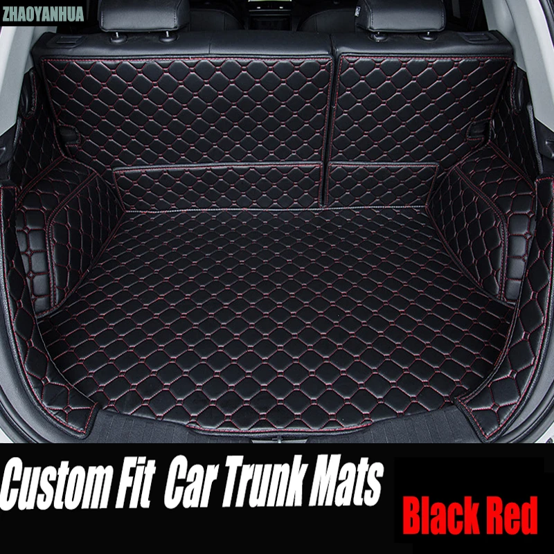 

ZHAOYANHUA Car trunk mats for Fiat 500 Viaggio S Freemont bravo Ottimo 5D car-styling leather carpet floor liner