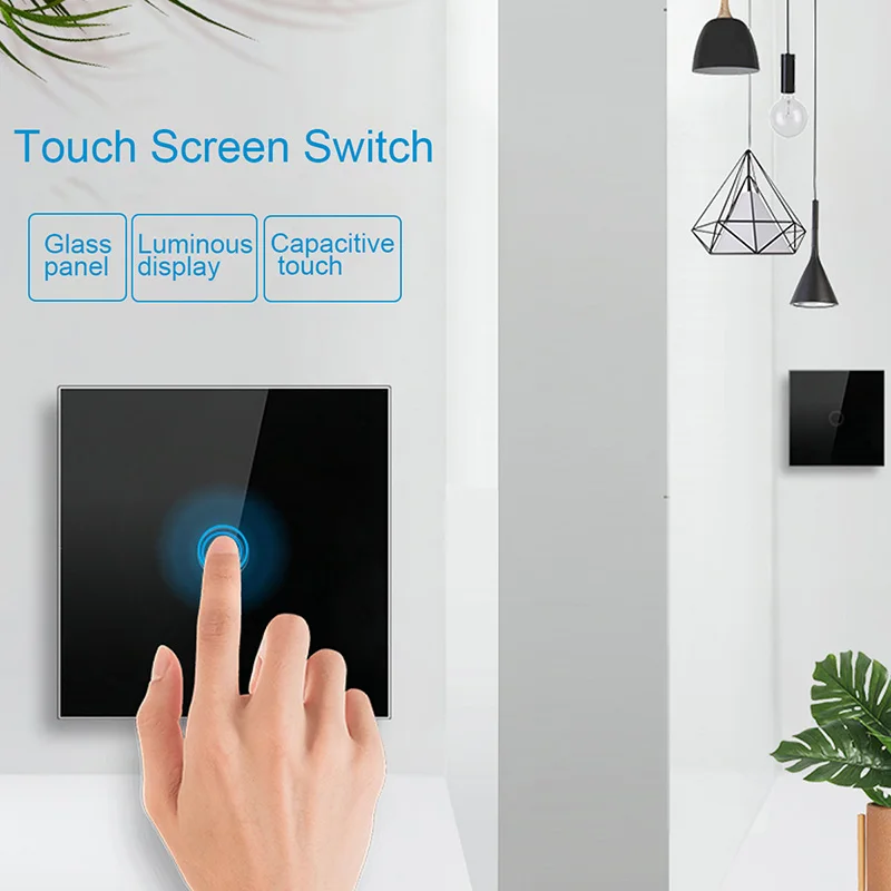1/2/3 Gang 1 Way Crystal стеклянная панель EU/UK Standard Smart Switch Contorl Home светильник Touch Screen Panel