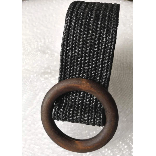 style 3 belt Новая круглая деревянная Пряжка платье пояс Женский Повседневный женский плетеный ремень женский повседневного дизайна из плетеной ткани эластичный соломенный широкий пояс подарки - Цвет: style 3 belt