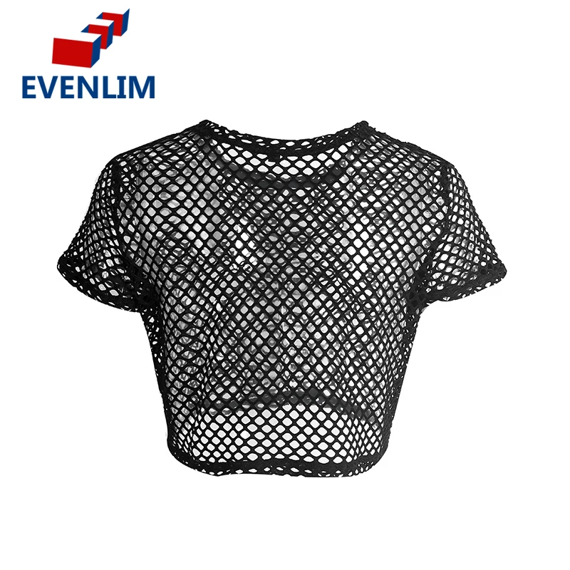 Evenlim Сексуальная выдалбливают черный Кружево Топ Летний пляж Повседневное