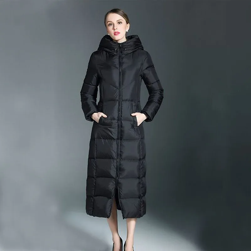 Теплая Женская парка высокого качества зимняя куртка 2018 пальто с капюшоном
