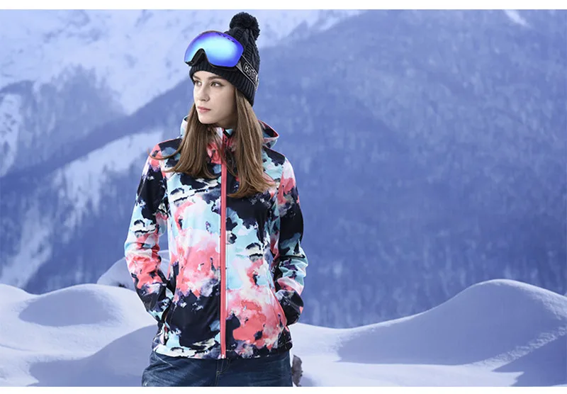 GSOU SNOW Brand Softshell Женская ветровка флиса Охота Велоспорт Лыжный Спорт Катание на коньках водонепроницаемая ветрозащитная женская уличная куртка