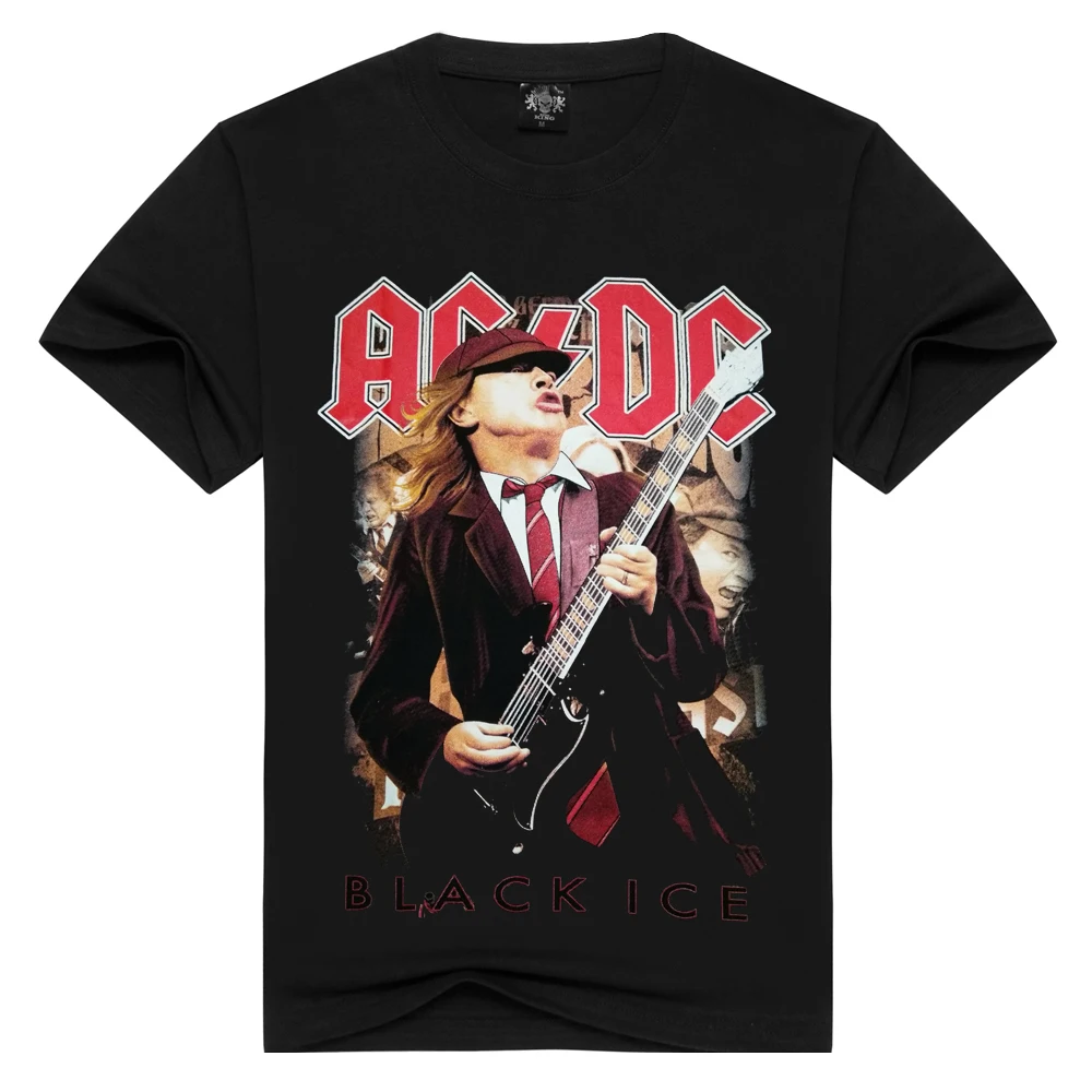 Мужские/женские хлопок AC/футболки с DC хорошее качество ACDC футболка Летняя футболка AC DC BELL'S BELLS черная брендовая одежда футболки