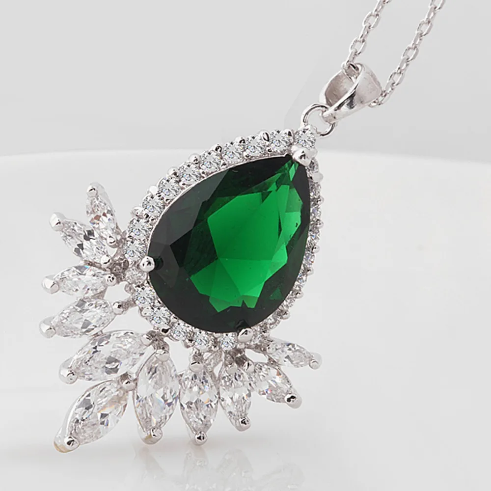 LUOTEEMI Brand Bohemian Necklace White Gold-Color Pendant with AAA Cubic Zircon for Women Party Jewelry Wholesale | Украшения и