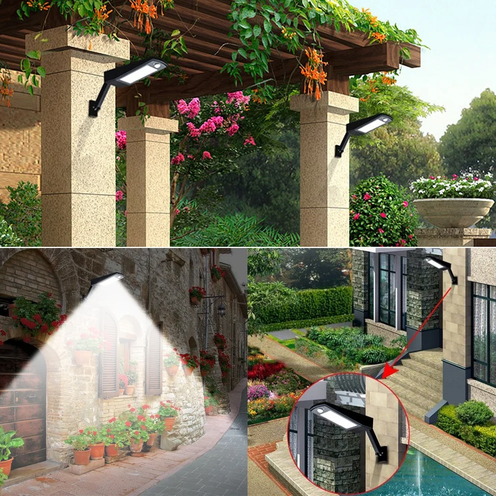 

48 LED Solar Light Outdoor PIR Motion Sensor Wall Lamp Solar Garden Lights Waterproof Spotlight 900LM Street Yard Path Light