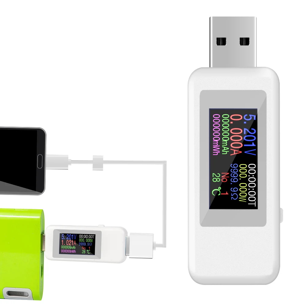 Тип-c USB Тестер DC Цифровой вольтметр Usb тестер напряжение измеритель тока Амперметр детектор power Bank зарядное устройство вольтметр с индикатором