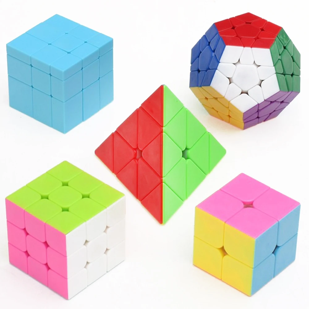 5 шт./компл. ZCUBE Волшебные кубики игрушка для детей 2*2*2 3*3*3 треугольное зеркало Megaminx