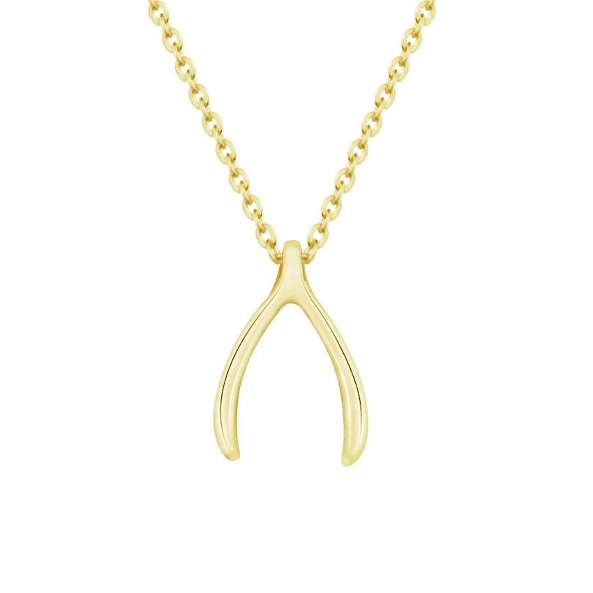 Ожерелье Wishbone для мужчин Современная миниатюрная бижутерия Миниатюрный кулон с