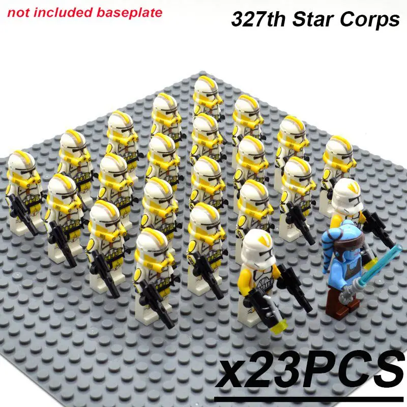 327th Star Corps 23 шт./компл. Звездные войны ЛЕГИОН 41st элитного корпуса штурмовиками из Snowtrooper Палпатин йода Анакина конструкторных блоков, Детские кубики, игрушки - Цвет: 327th Star Corps