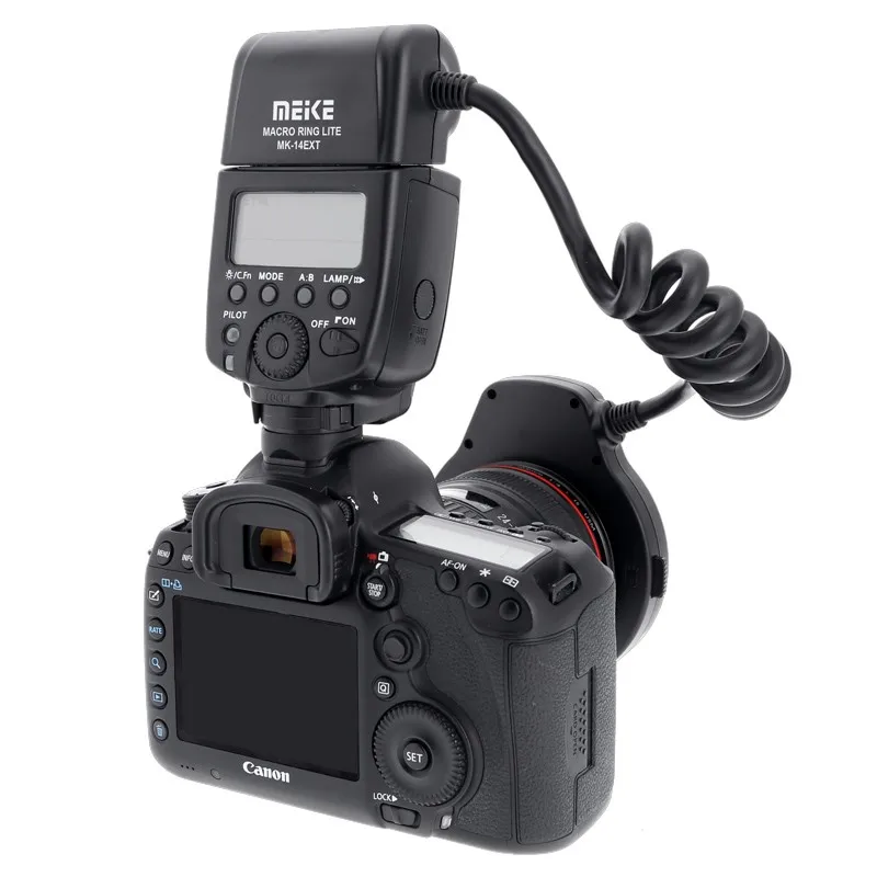 Meike MK 14EXT 14 EXT E TTL макро кольцо flash фокуса для цифровых зеркальных камер Canon 5D Mark II 7D