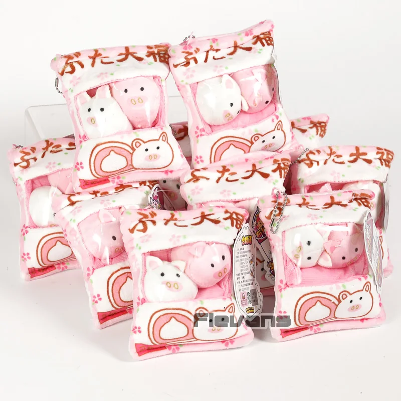 Японский стиль Kawaii Dango свинка поросенок мини плюшевые игрушки брелоки для сумки мягкие куклы 10 шт./лот