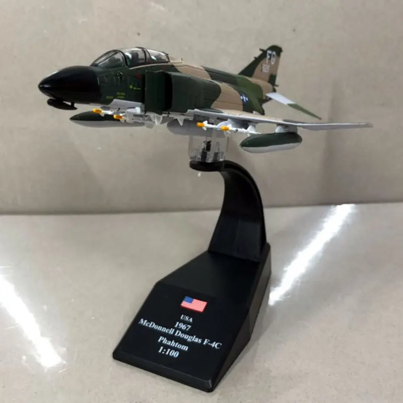 AMER 1/100 масштаб военная модель игрушки США Макдоннелл Дуглас F-4C Phantom II истребитель литой металлический самолет модель игрушки для коллекции