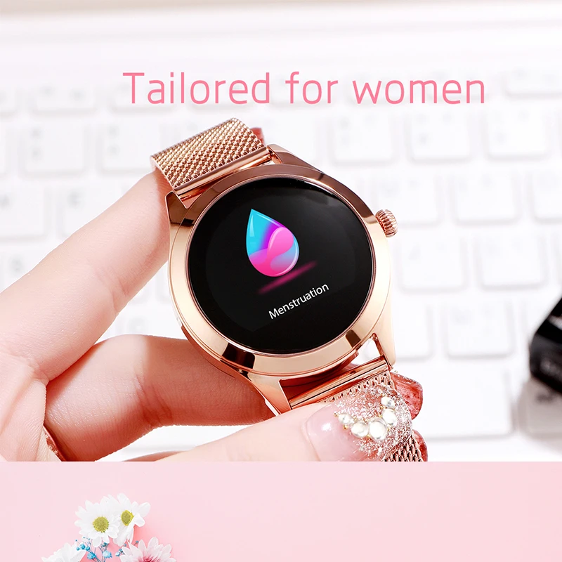 KW10 Модные женские умные часы Android IOS Bluetooth ремешки измерение артериального