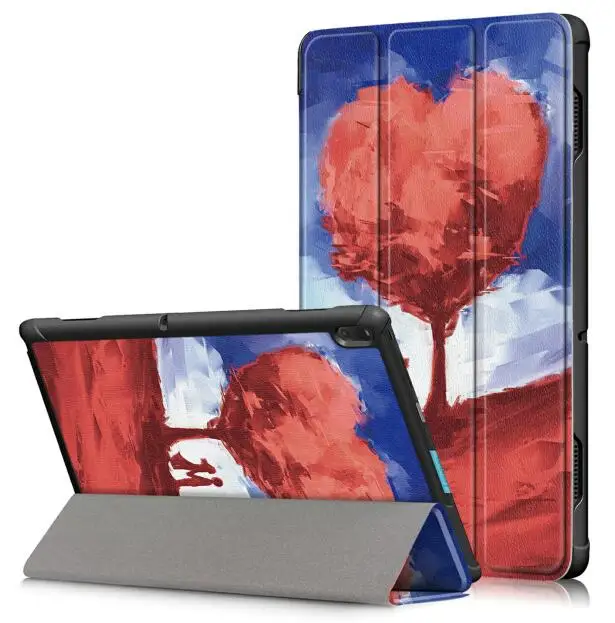 Красный Для lenovo Tab E10 10 ''TB-X104F магнит печатных чехол из искусственной кожи с защелкой чехол для lenovo Tab E10 10,0 X104F Капа Fundas+ стилус - Цвет: Красный