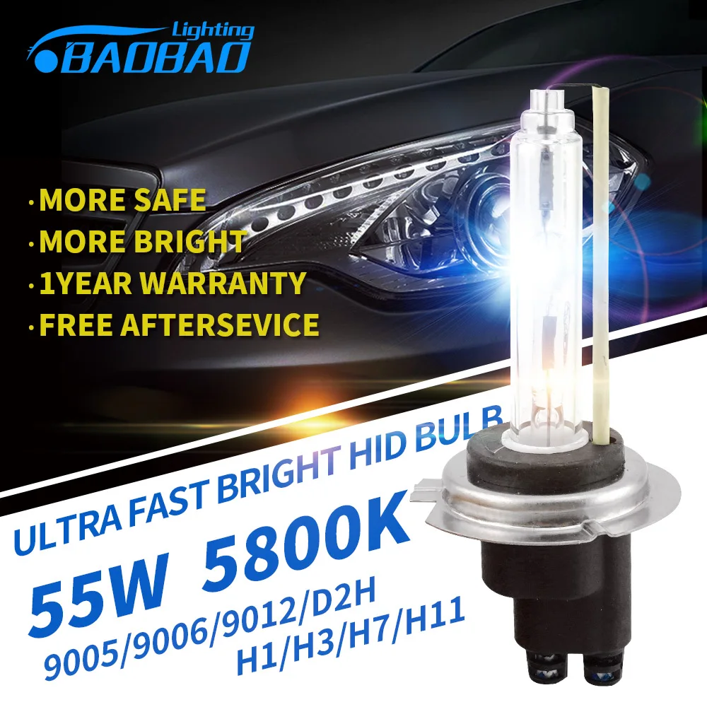 БЛИЖАЙШИЙ Ультрабыстрый яркий автомобильный галогеновый фонарь BAOBAO 55W 5800k 5200Lm автомобильный противотуманный свет автомобильного стиля ксенон H1 H3 H7 H11 9005 9006 D2H on.