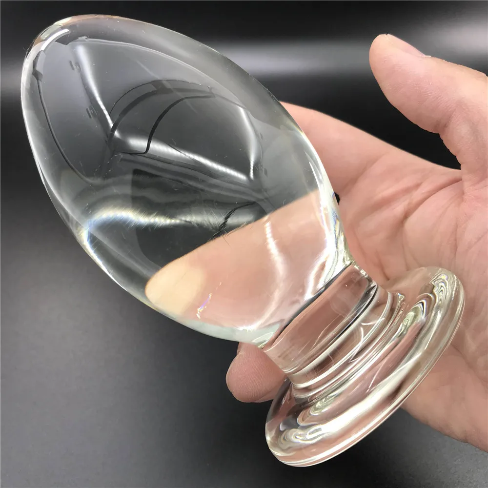 Super Huge Glass Anal Plug Oval Big Ball Prostate Massage Dilatador Expander Butt Sex Toys For Couples | Красота и здоровье