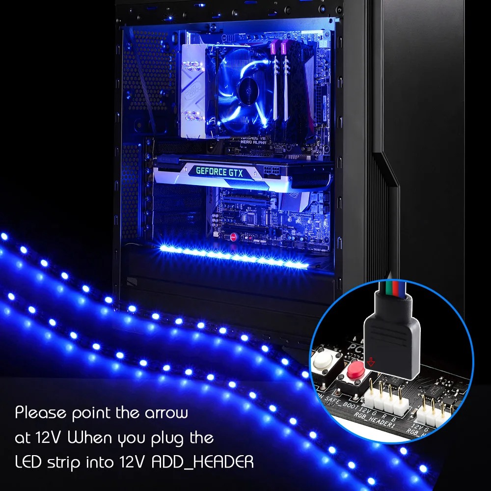 12V светодиодный RGB 4pin светодиодный заголовок для ПК, компьютерный корпус/RGB полоса материнская плата панель управления RGB-Заголовок(+ 12 V, G, R, B) 5050