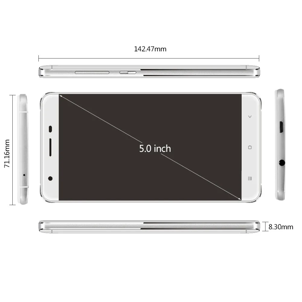 FDD LTE 4G HAWEEL H1 Pro китайский бренд телефон Android 6 0 MTK6735 четырехъядерный Dual SIM 5 дюймов HD