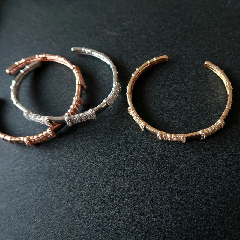 Новая мода AAA кубический цирконий браслет с багетками микро проложить Установка