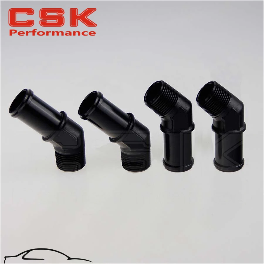 4 шт. алюминиевый 3/4 &quotNPT MALE 45 градусов до 1&quot шланг соска фитинг AN16 BK|aluminum hose