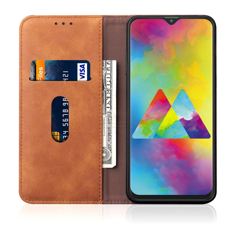 Винтажный кожаный чехол-книжка для samsung Galaxy M10 M10S M20 M30, Роскошный кошелек с подставкой для карт, Магнитный чехол-книжка, повседневный чехол, Fundas