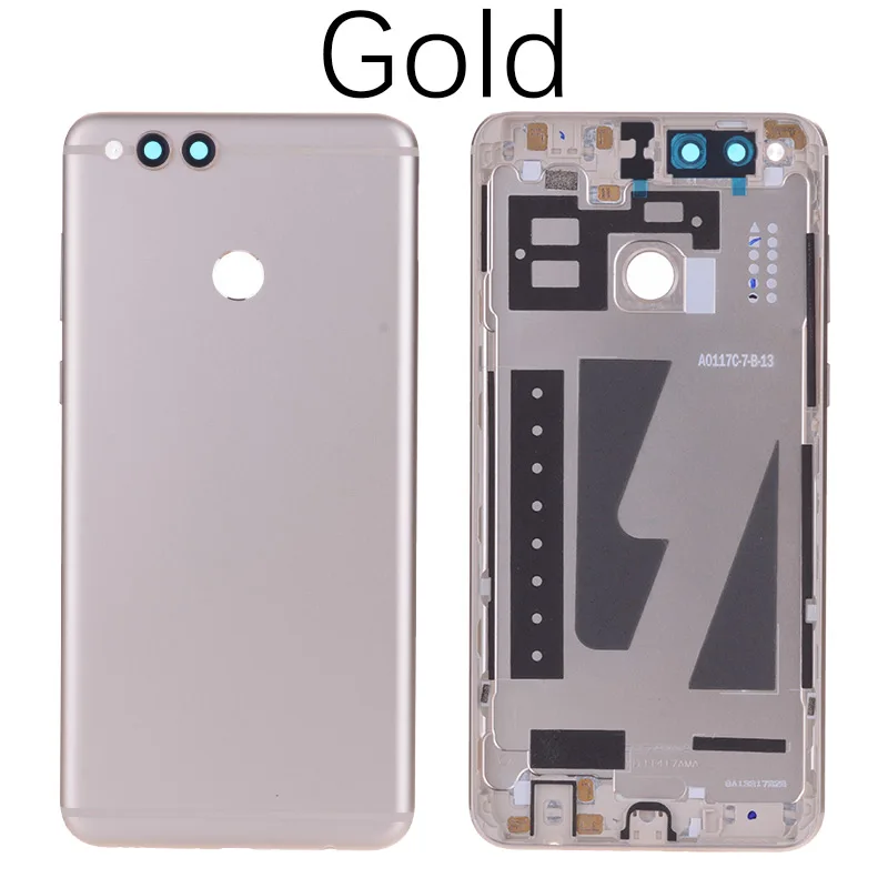 Задняя крышка для HUAWEI Honor 7X на батарею черный золотой - Цвет: Gold
