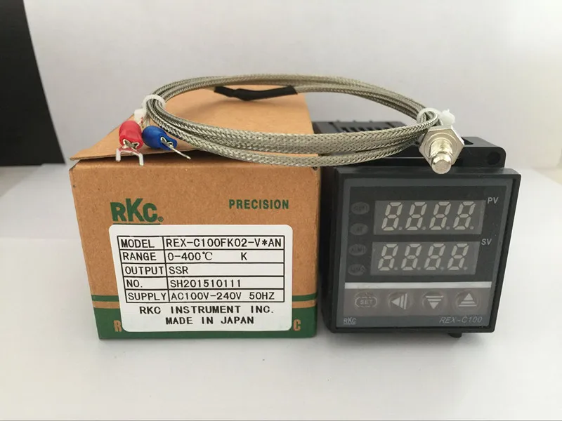 Двойной цифровой RKC PID регулятор температуры REX-C100 с K термопарой SSR выход |