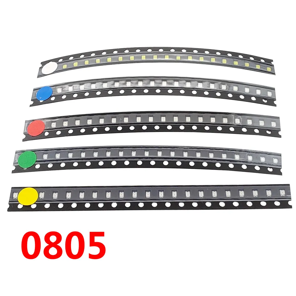 Светодиодный диодный набор 100 шт. = 5 цветов x 20 0603 0805 1206 1210 5050 светодиодный SMD