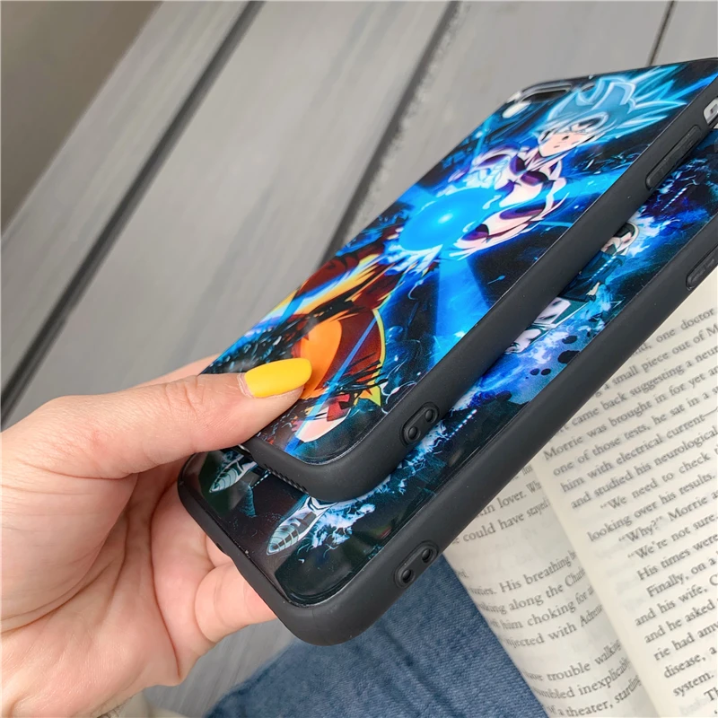 Super Saiyan vegeta Dragon Ball Z Сон Гоку чехол для iPhone 11 Pro 8, 7, 6, 6S Plus, X Xs Max Xr роскошный зеркальный Стекло чехол Coque