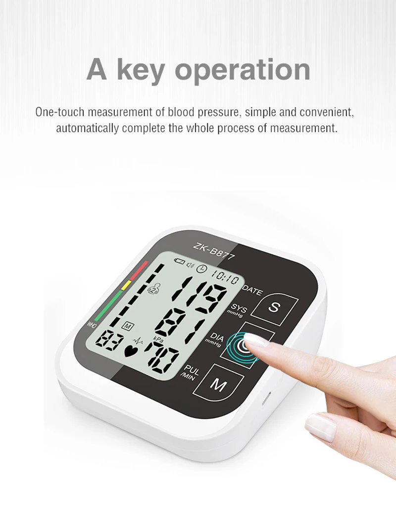 JZIKI предплечье крови Давление монитор Heart Beat Meter машина цифровой ЖК тонометр Сфигмоманометр измерения автоматический черный измерение кровяного давления измеритель артериального давления