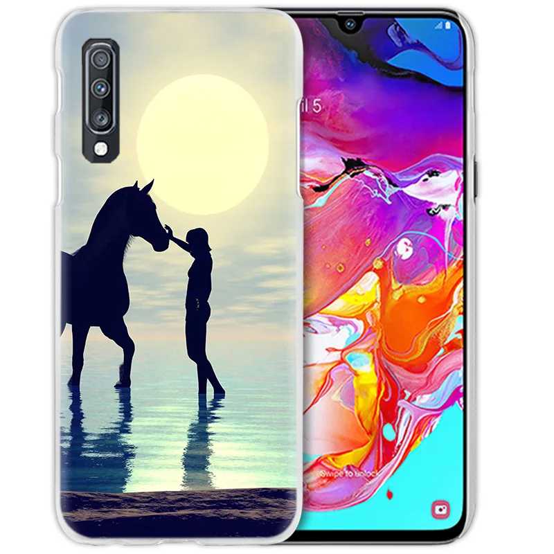 Чехол с рисунком лошади для Samsung Galaxy A50 A70 A70s A20e A60 A40 A30 A20 A10 A71 A51 A9 A7 2018|Бамперы| |