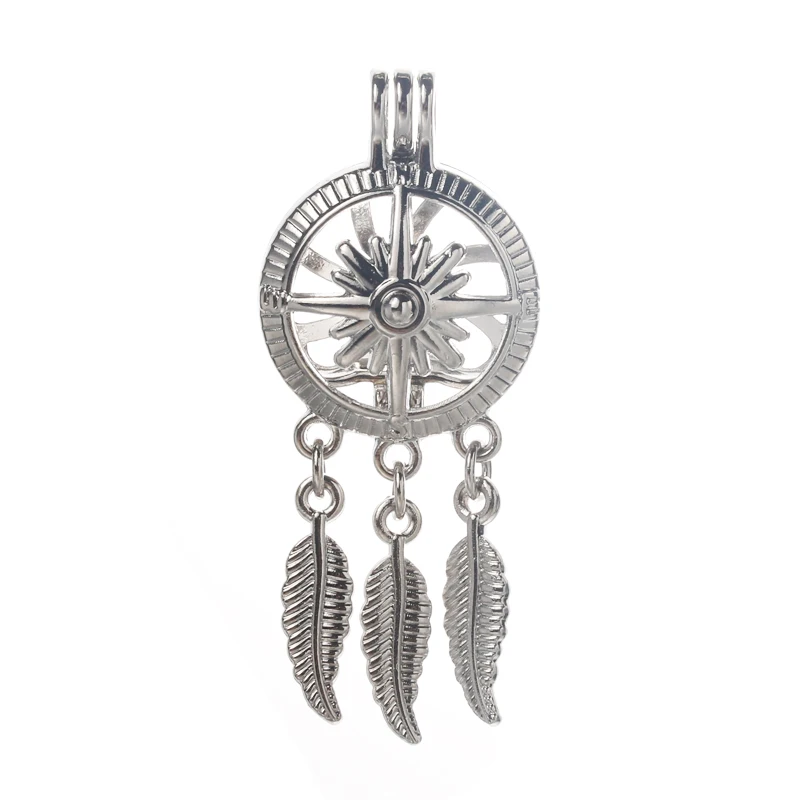 6 шт Серебряный Ловец снов жемчужная клетка бусина для изготовления украшений