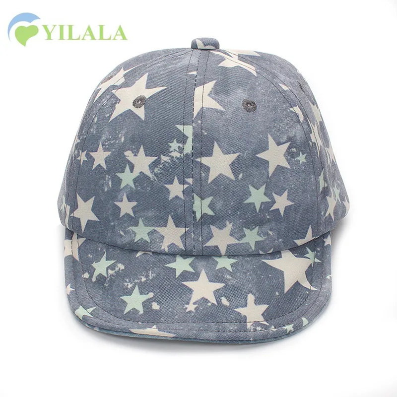 Мода Младенческой Бейсболки Мальчик Вс Cap Звезда Ретро Дети шляпы Мужская Хлопок