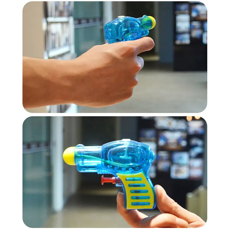 Карманный полупрозрачный водяной пистолет 10 см сквирт уличный ручной детский - Фото №1