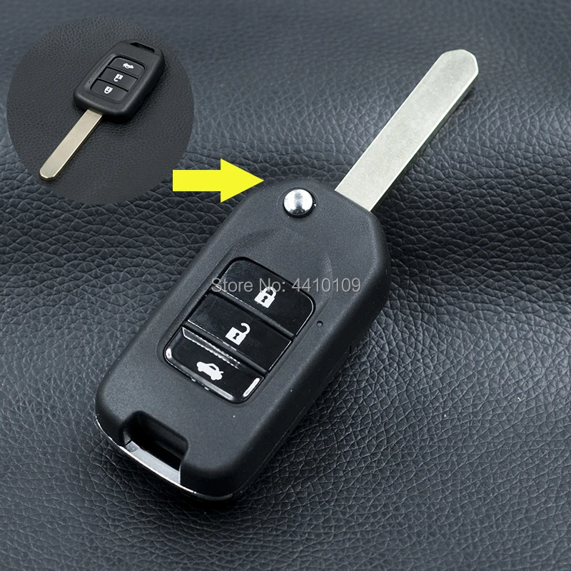 Складная откидная оболочка ключа дистанционного управления для Honda Civic City Fit XRV Vezel