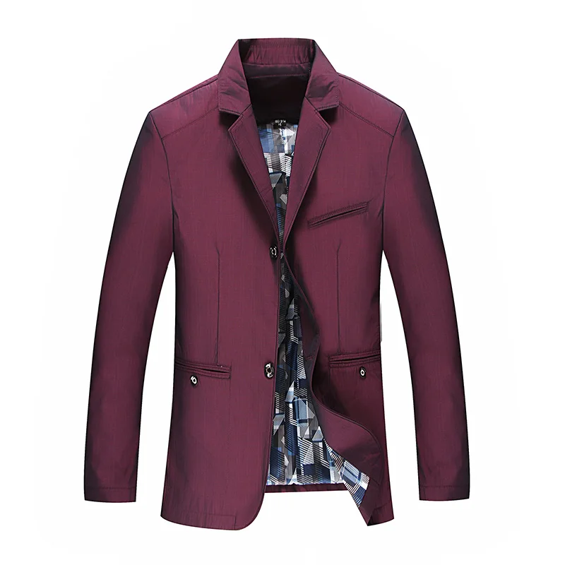 Мужская осенняя куртка большого размера облегающий однотонный деловой длинный