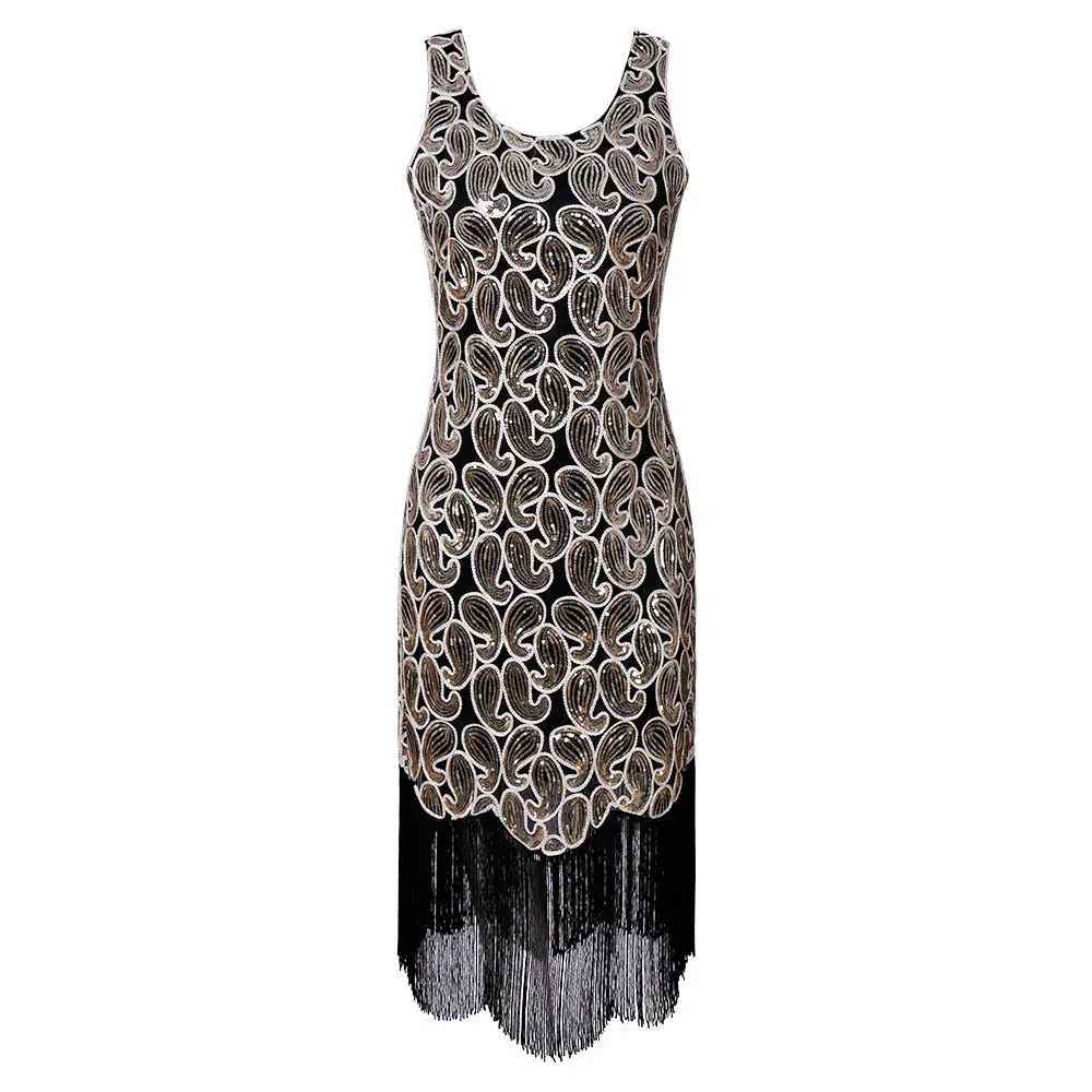 Женское вечернее платье с блестками в стиле ретро Gatsby новинка 2020 женское модное
