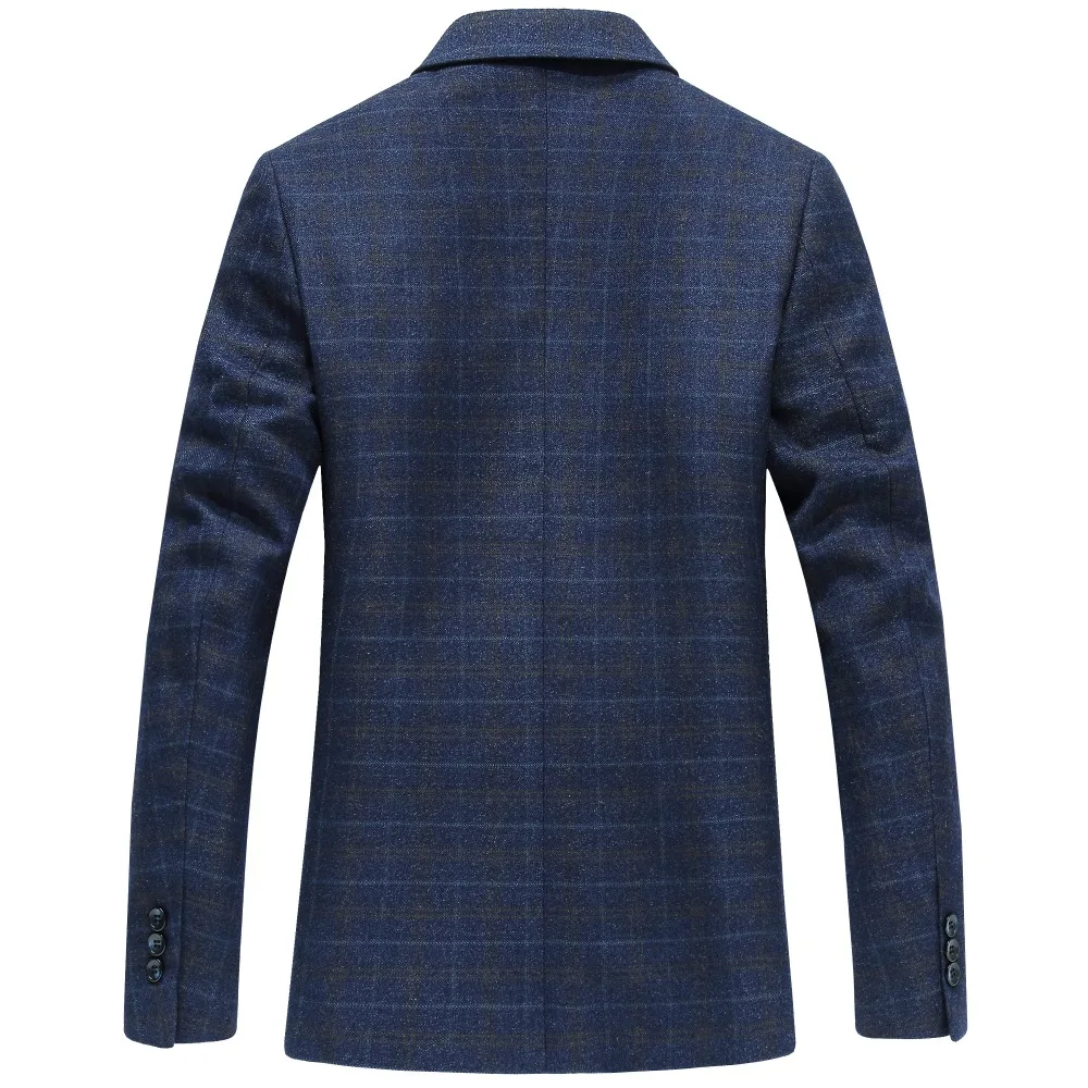 GUIXIANG 2017 осенние мужские костюмы повседневные Модные клетчатые