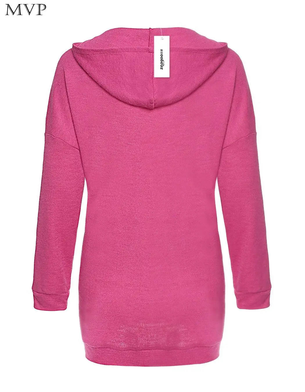 Blouse Casual Batwing Loose Ladies Hoodie Solid Sleeve V-neck Red Stylish Party Gray Rose Top Long HoodieBlouse Women | Женская одежда