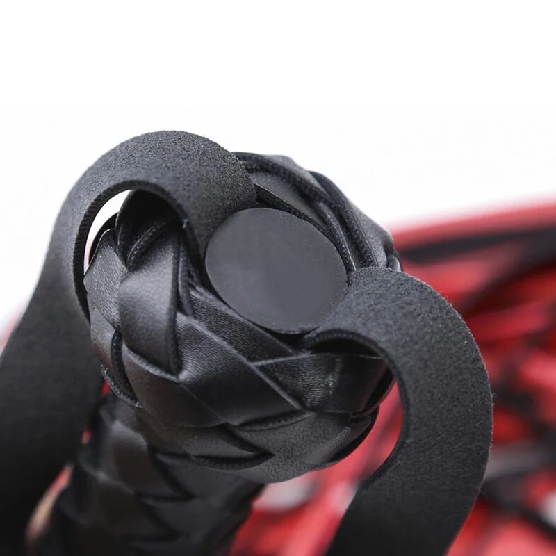 Qise Горячая продажа Черная Королева Whips tame флирт whips тканая ручка из искусственной
