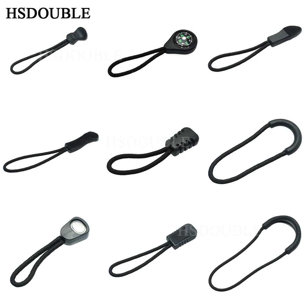10 шт. упак. черные застежки молнии для аксессуаров одежды|zipper pull cord|pull cord endszipper |
