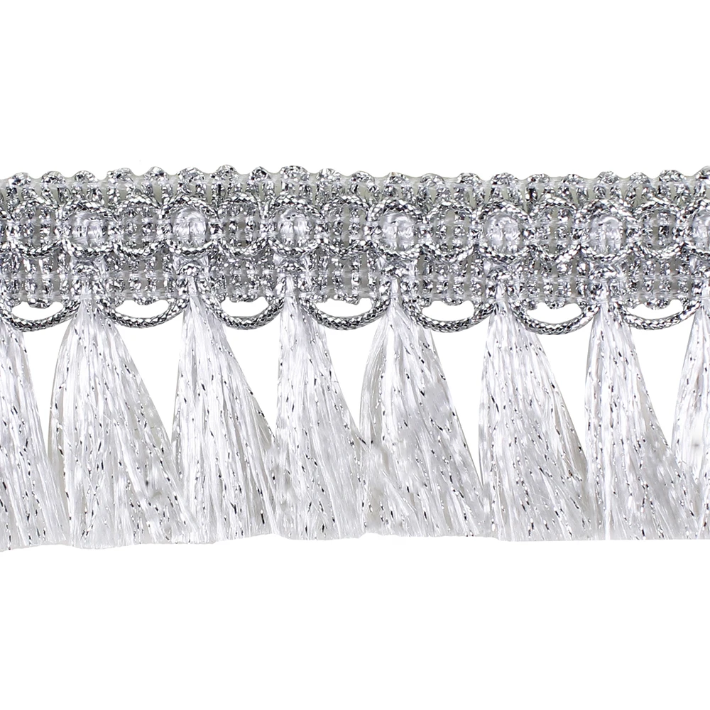 20 ярдов плетеная кружевная лента с бахромой и кисточками отделка золотистой