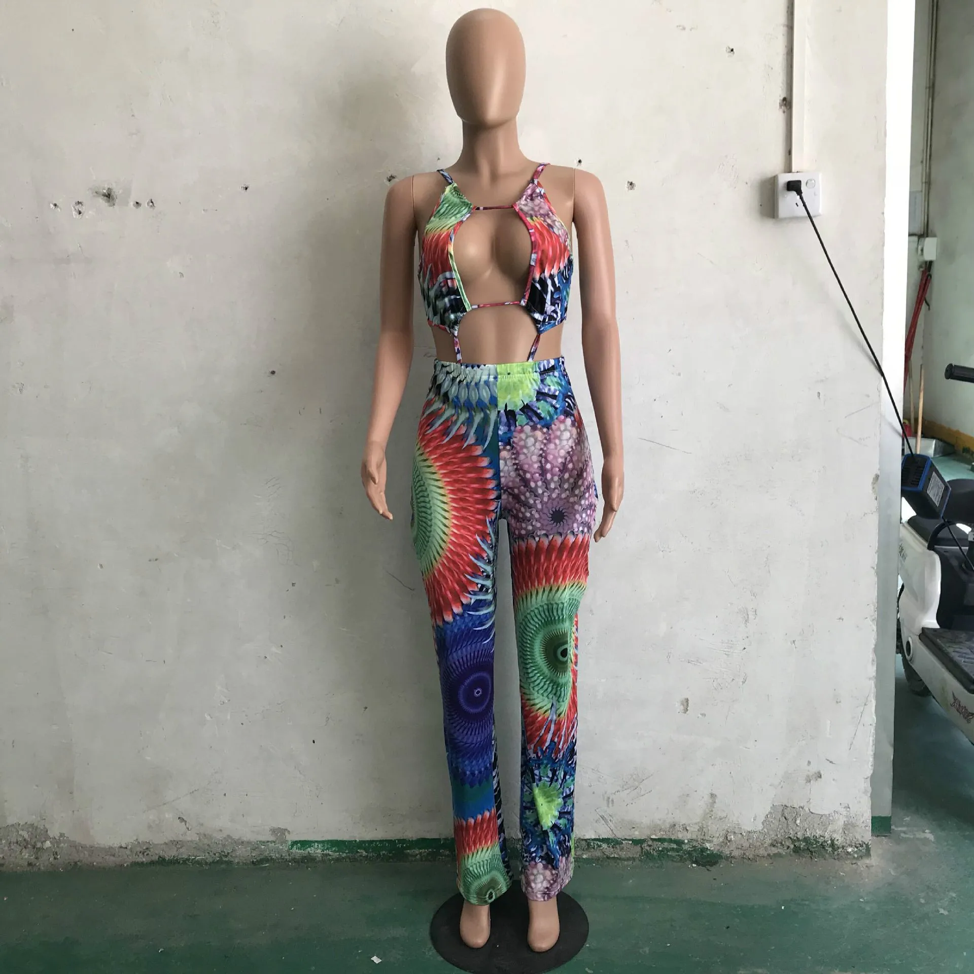 IMYSEN 2018 Sexy Multi Color Jumpsuit Women Romper New Arrive Skinny Jumpsuits Sleeveless One Piece Outfit | Женская одежда