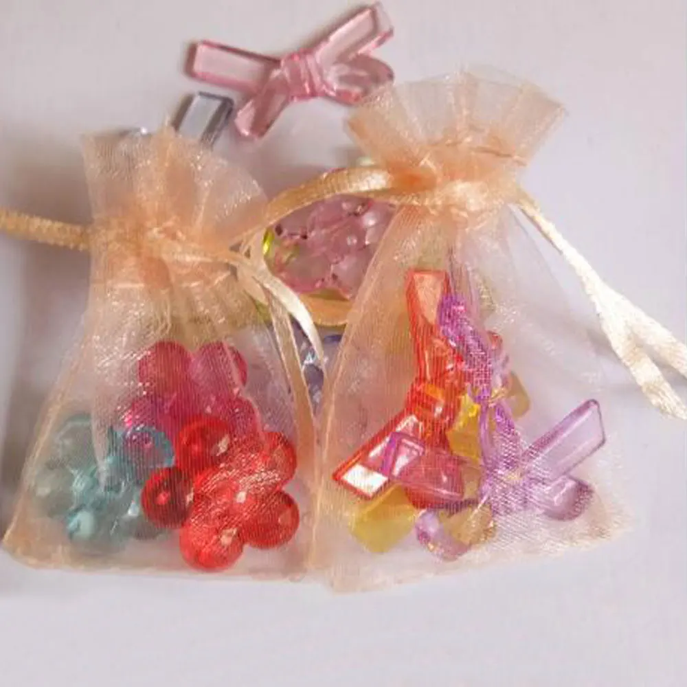 Wholesale10pcs холст цвета органзы сумка мешок со шнурком для свадьбы праздничный