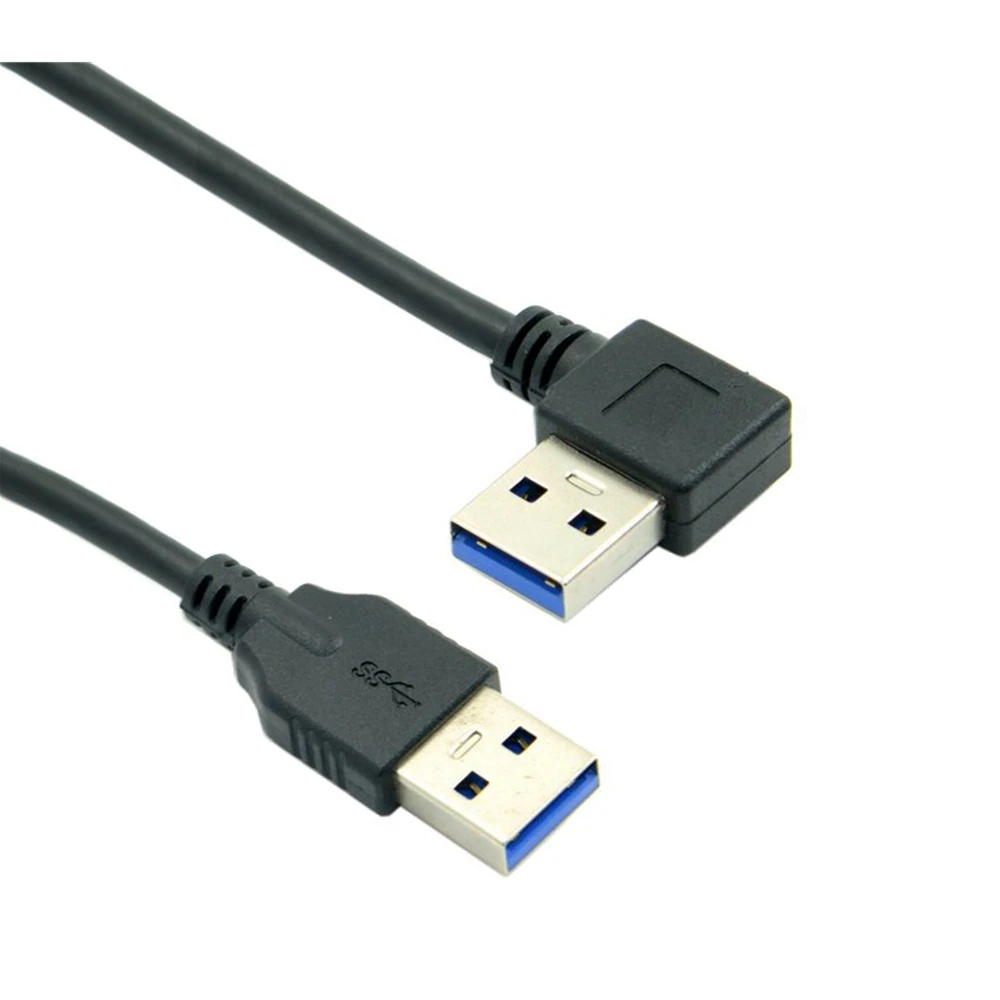 90 градусов правый угловой USB 3 0 USB3.0 Тип A штекер прямой Мужской кабель для передачи